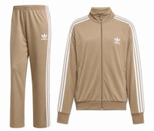 Adidas Originals Firebird Track Pants Jacket Set Track Suit Men's Beige Sz L