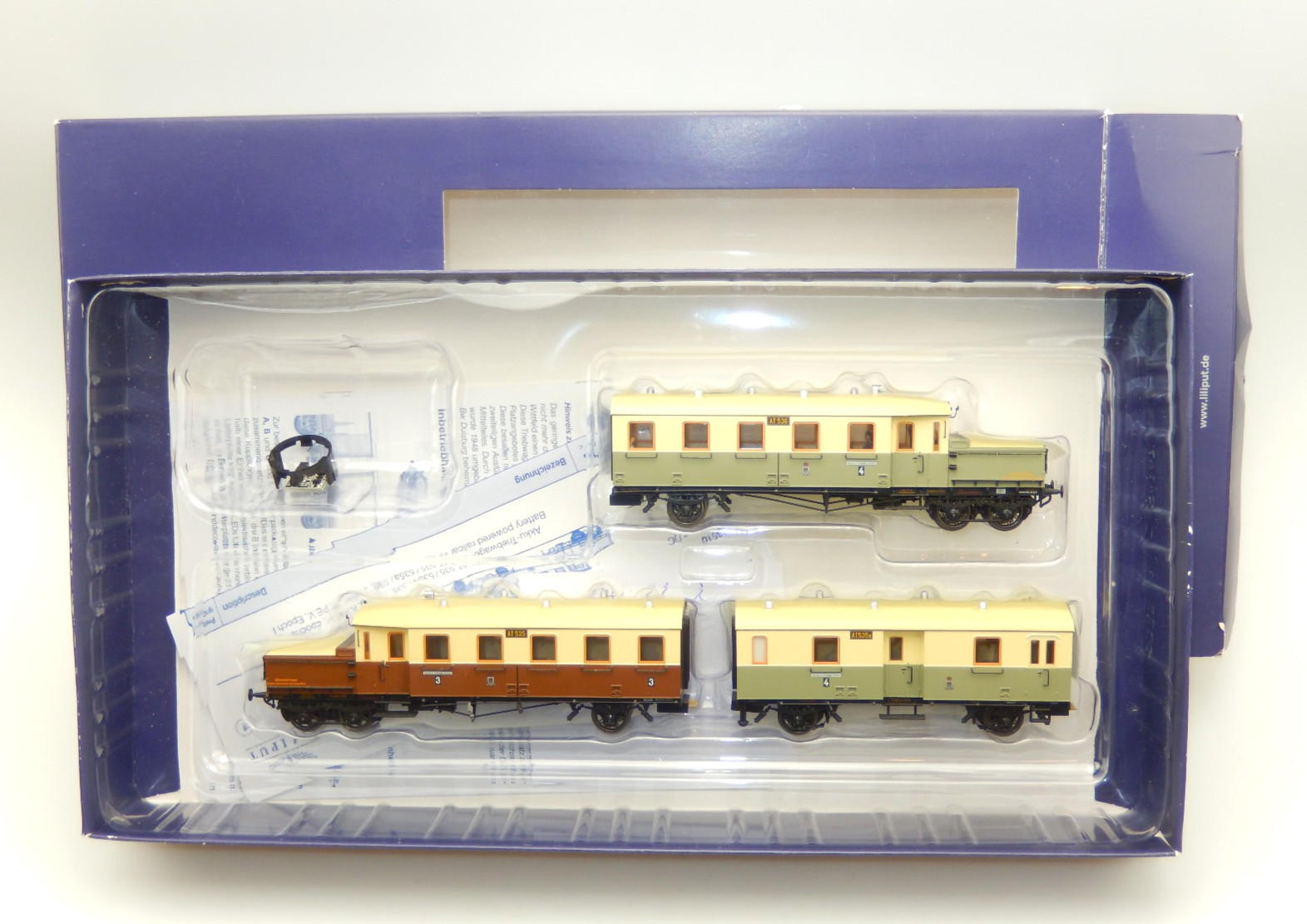 Liliput H0 L133510 Vagón a batería del K.P.E.V. - 3 piezas - digital, sonido