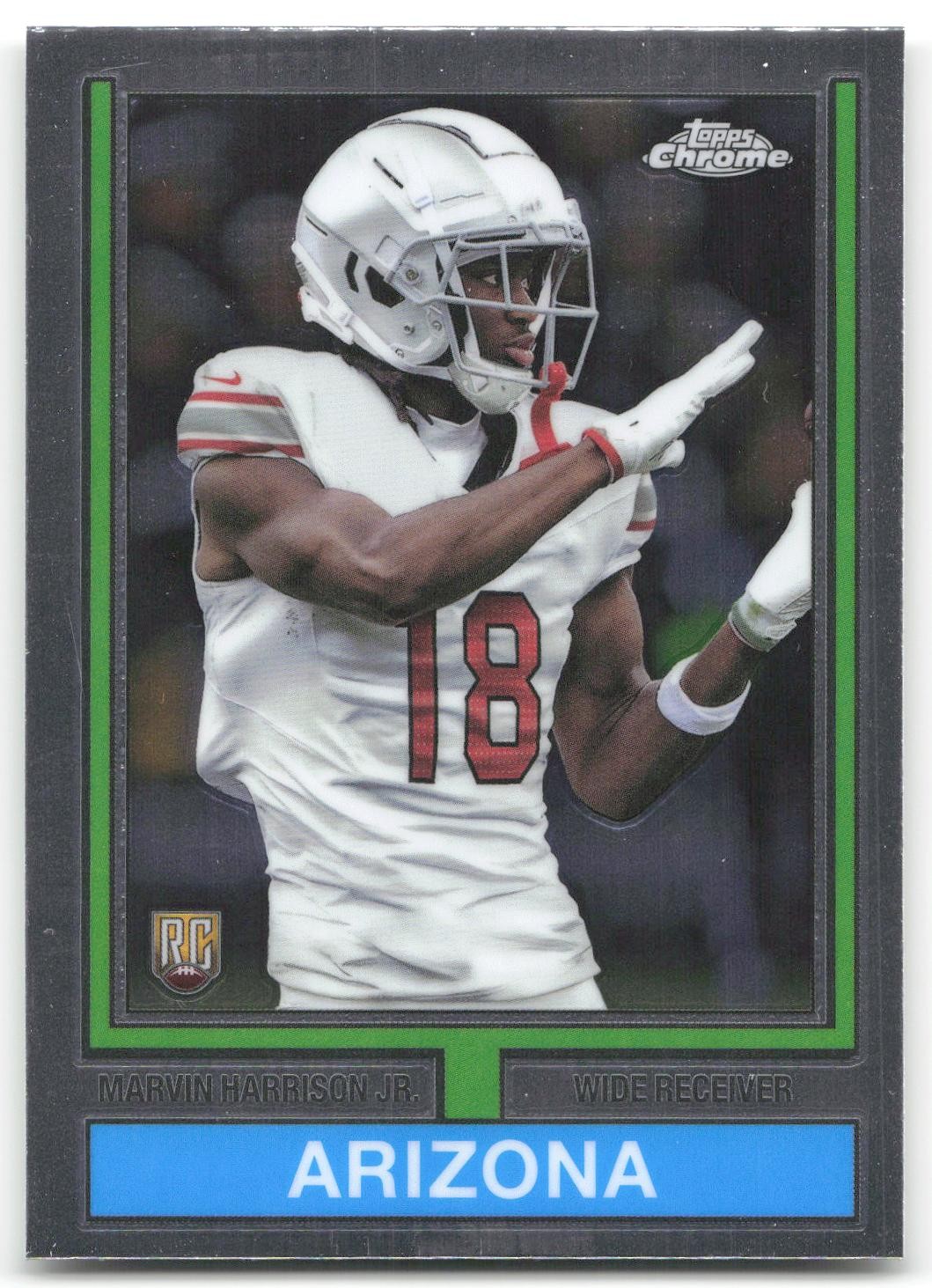Marvin Harrison Jr. #74TF-5 Football Cards 2024 Topps Chrome 1974 trading card — raw and PSA graded price guide