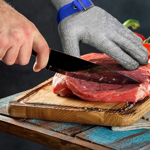 Edelstahl Stechschutzhandschuhe Kettenhandschuh Sicherheits-Handschuh Metzger DE - Bild 11 von 15