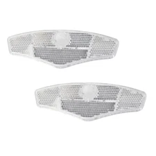 Sunlite Bicycle Front Wheel Reflectors Clip-On White 2-Pack Urban Bike Safety