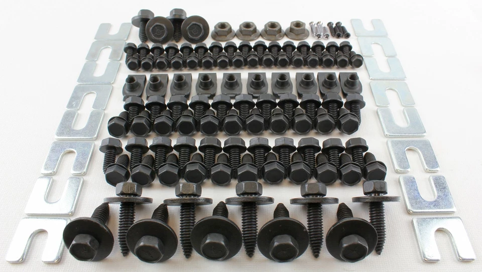 64 65 1964 1965 Pontiac GTO Lemans Tempest Front End Fender kit de parafusos de chapa metálica - Imagem 2 de 3