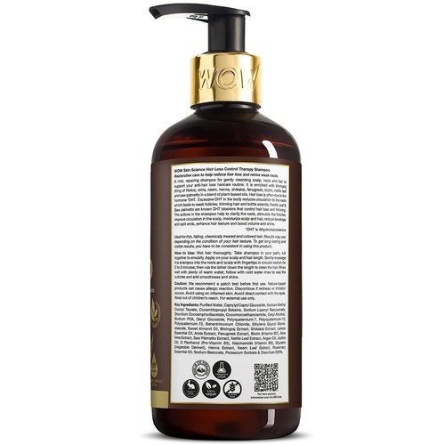 WOW Skin Science Hair Loss Control Therapy Shampoo 300ml, - Picture 2 of 8
