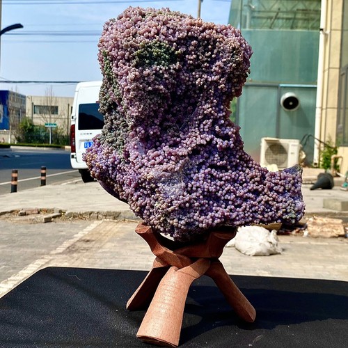 18.04LB Natural purple grape agate quartz crystal particle mineral sample - 第 8/12 張圖片