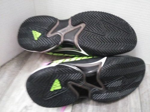 Adidas Barricade Scarpe da Tennis Uomo - Nero/Verde/Viola AGY1445 Taglia 11 (A+) - Foto 11 di 16