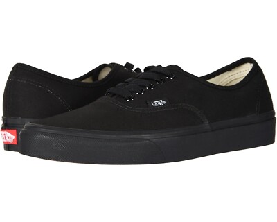 Vans Z1572 Mens Black Canvas Authentic Lace-Up Skate Shoes 11 M