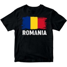 Romania Country Flag Nationality Supporter Boys Girls Teen Kids T-Shirts #DNE