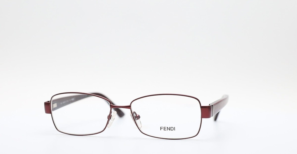 Fendi F911 618 Rectangle Red FF Logo Unisex Eyeglasses 52mm | eBay