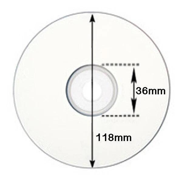 100 x Verbatim blank DVD-R 16x 4.7GB - White Inkjet Printable DVD Discs