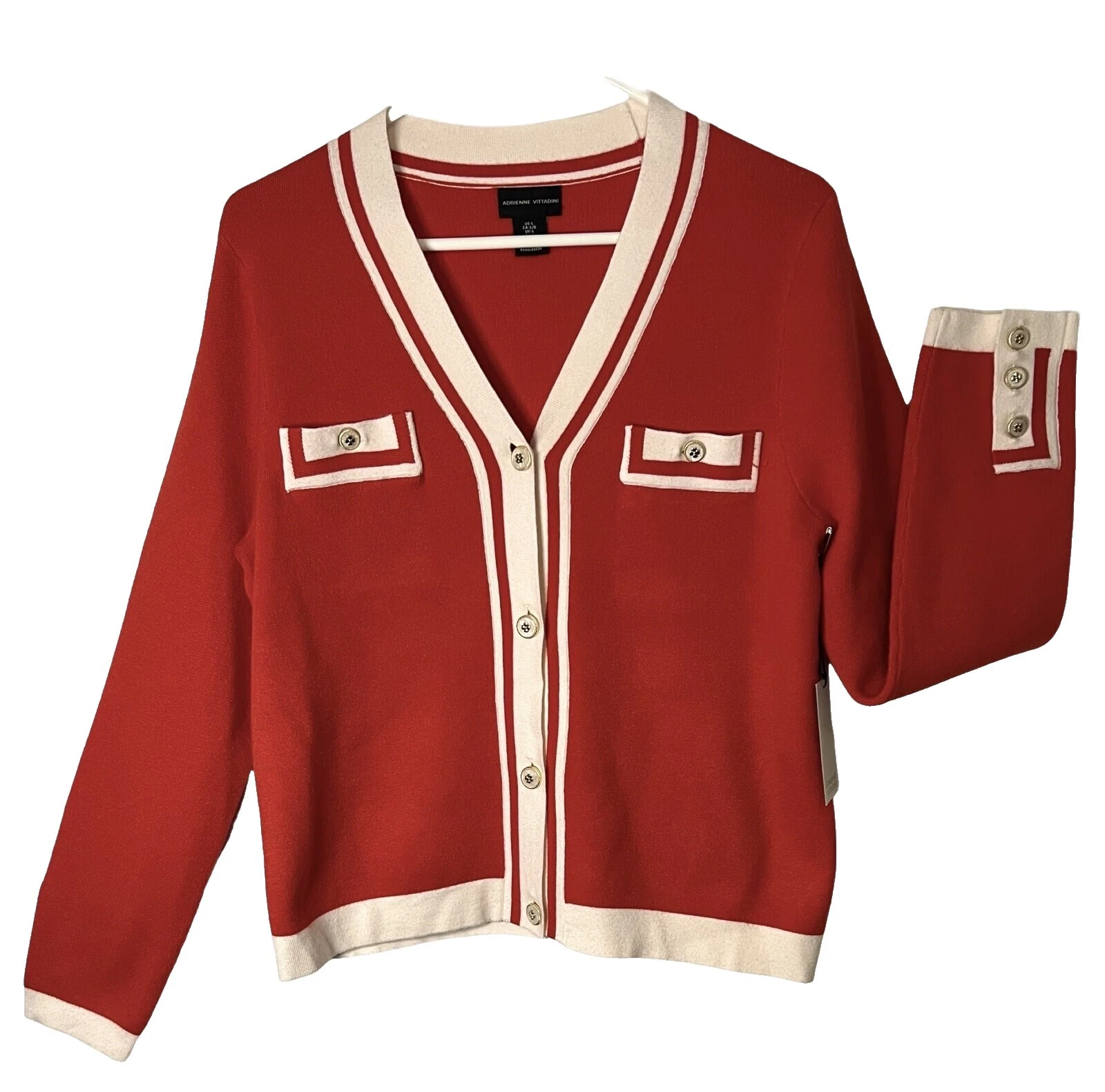 Adrienne Vittadini escote en V Suéteres para mujer Sólido