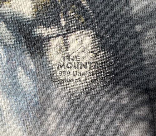 Vintage 1999 The Mountain Cotton T-Shirt Wolf & Mountain Lion Animal Print Herren L - Bild 2 von 8