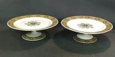 Lotto Di 2 Piatti Servizio IN Porcellana Limoges Wg Co Francia Coppa Da Frutta