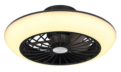 Globo LED Ceiling Fan Light Lafee Black 30 cm 3000 K
