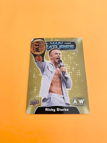Ricky Starks Gold Main Features 2022 Upper Deck AEW Card # MF-33