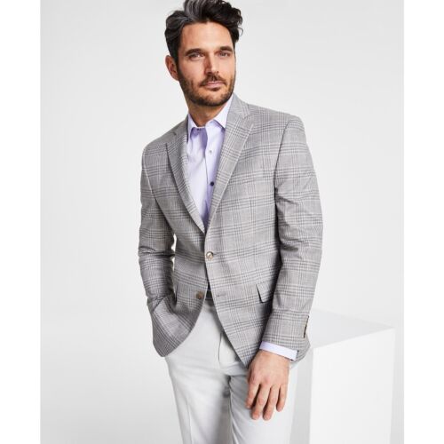 LAUREN RALPH LAUREN Herren Classic-Fit UltraFlex Stretch grau kariert Sportmantel - Bild 3 von 4