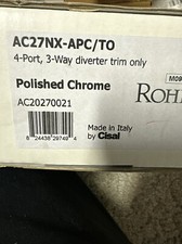 Rohl - Arcana AC27NX 4Port/3 Way Diverter Trim Only Polished Chrome cross handle