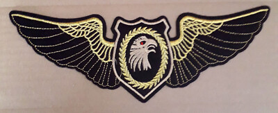 Adler Eagle Wings Aufnäher Patch  XL Rückenaufnäher Biker Schwinge