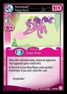 1x  Screwball, Topsy Turvy - PF5 Near Mint Absolute Discord