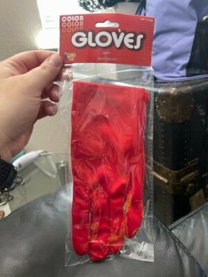 Forum Adult Red Costume Gloves Costume Accessory 1 Pair New!!!