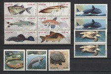 Brazil 1979/88 Fauna Marina 3 Series CPL New Integre MNH 1 IN Pair N3835