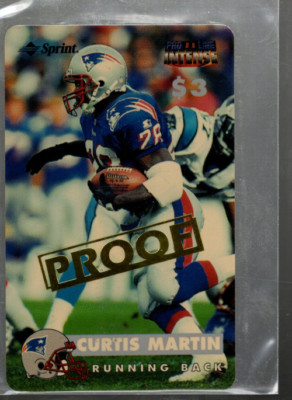 B1648- 1996 Pro Line Intense Handy Karten Prüfdruck #23 Curtis Martin / 96 -