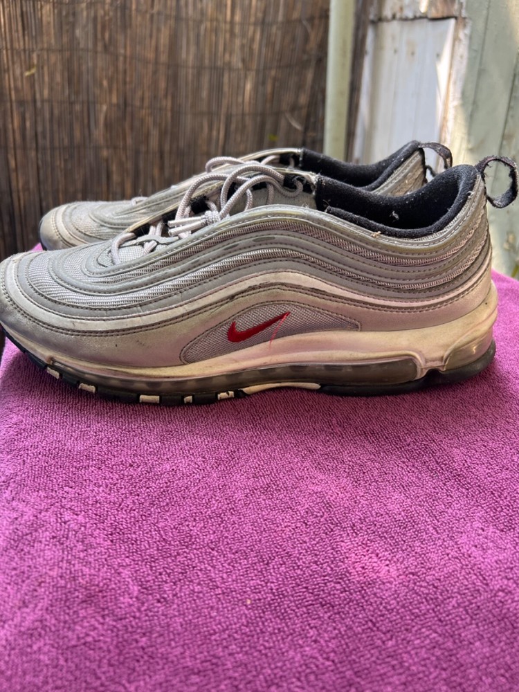 Nike Air Max 97 Metallic Silver University Red Size 11.5 New DS DM0028-002