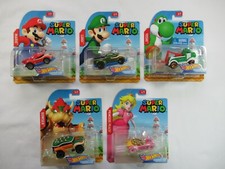 Hot Wheels Super Mario Character Cars Lot of 5 Luigi Yoshi Princess Peach