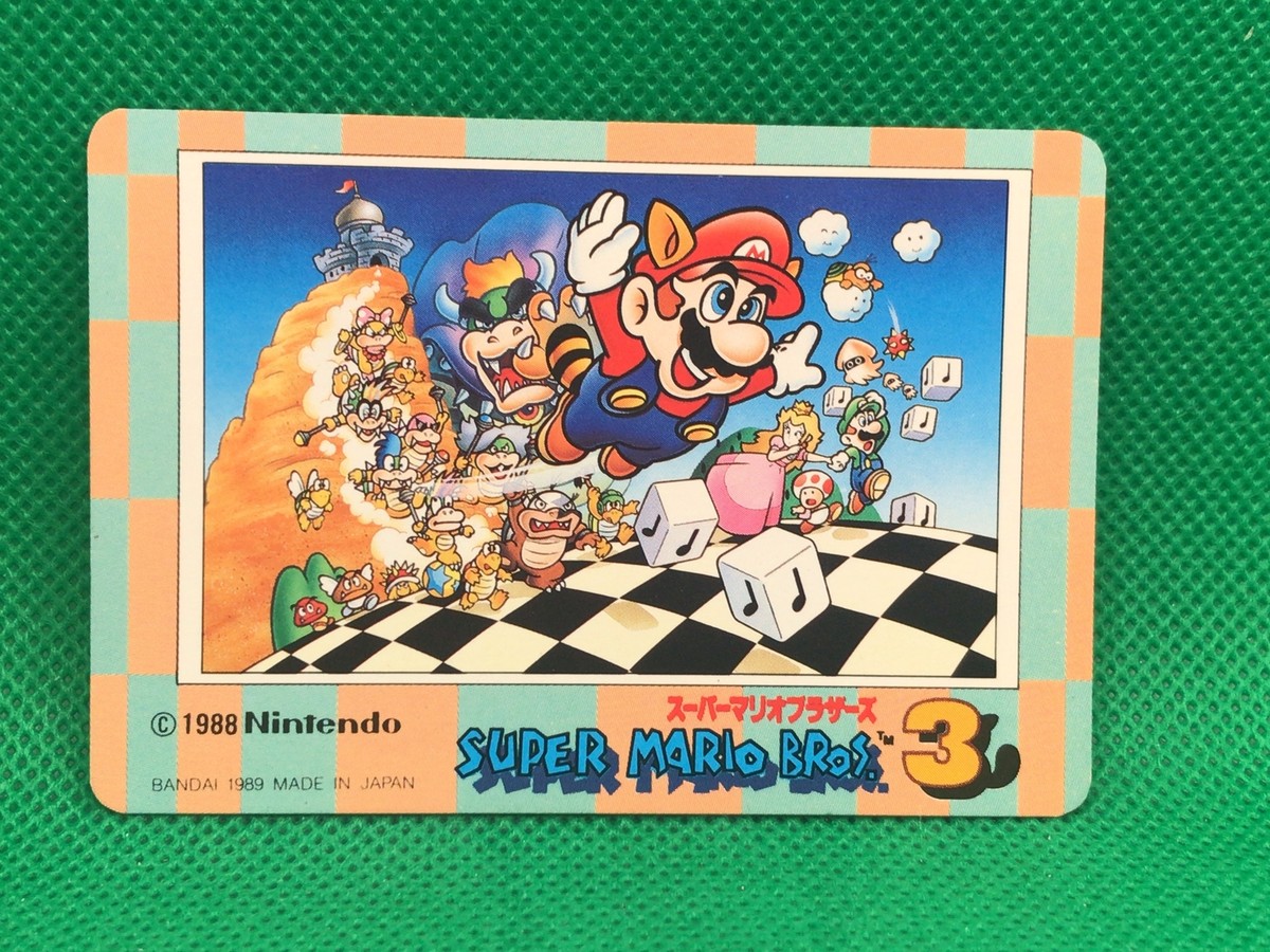Spiny Cheep Cheep Super Mario World bros 3 Card 1988 Nintendo