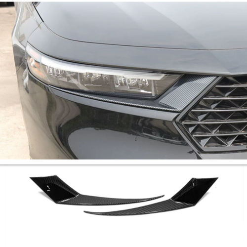 Carbon Fiber Headlight Eyebrow Trim Strip Accessories For Honda Accord 2023 - Picture 1 of 7