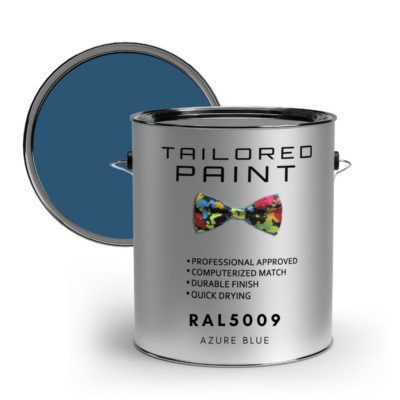 RAL5009 AZURBLAU SATIN uPVC Fenster & Tür 1K Pinsel oder Spray On