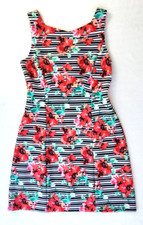 Adrianna Papell Floral Sheath Sleeveless Short Dress New Sz 10 P