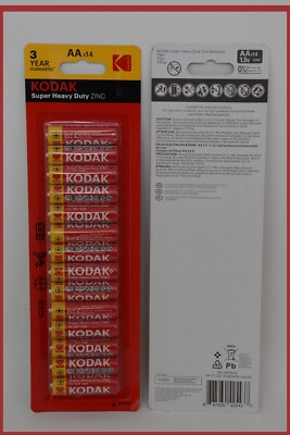 Kodak BATTERY AA X 14 Super Heavy Duty Zinc FREE SHIPPING
