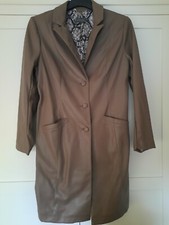 Ruth Langsford Faux Leather Coat Size 12