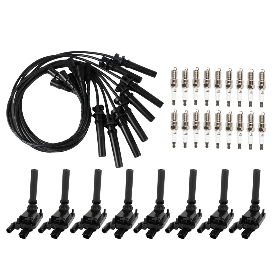Bobinas de encendido UF378 + bujías + cables de bujía para Dodge Ram 1500 2500 5,7 L Foto 2 de 4