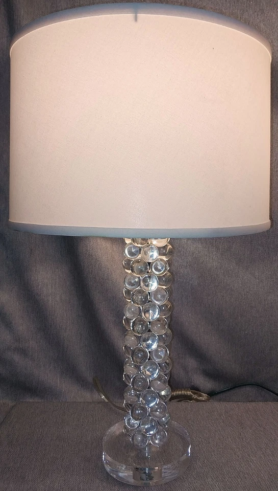 Juego de 2 lámparas de mesa de acrílico Adrian para exteriores bolas apiladas Ritz Carlton LA 2 Foto 2 de 4