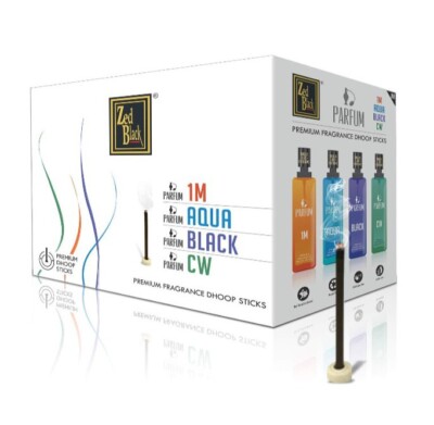 ZED BLACK PREMIUM PARFUM SORTIERT 1M, AQUA, BLACK CW DHOOP STICKS JE 20N X 4