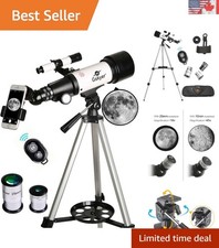 Beginner Astronomical Telescope 70mm Aperture with Wireless Remote  Tripod