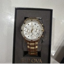 Bulova Mens Classic Quartz Chronograph Gemmed...