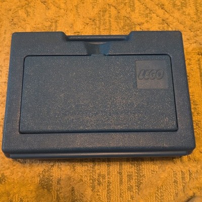 Vintage 1983 LEGO Blue Hard Plastic Storage Box/Carrying Case 13''x9 3/4''x3 3/4''