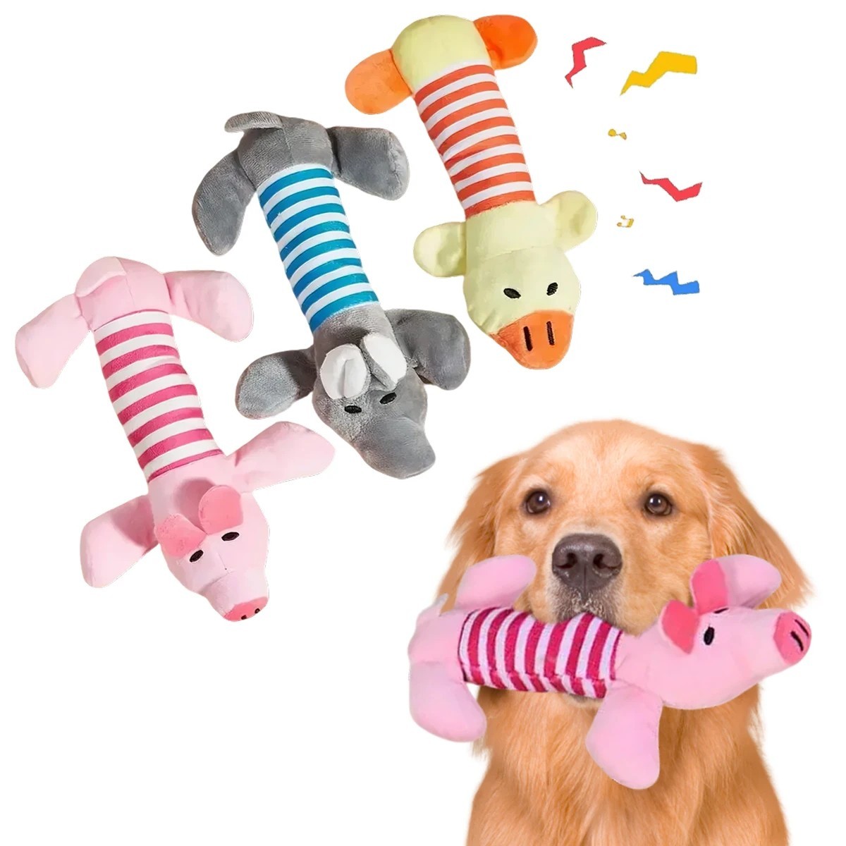Durable Plush Chew Sound Dog Toys For Aggressive Chewers