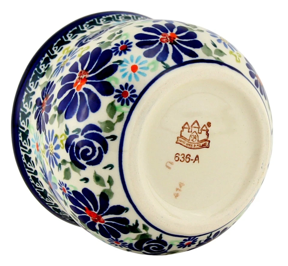 Plato de mantequilla francés de cerámica polaca de Zaklady Boleslawiec Polonia - Vasija de mantequilla Foto 4 de 4