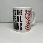 Coca-Cola "It's The Real Thing" Official Coke Slogan 14oz Coffee Cup Mug Vintage
