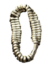 UNO de 50 Stacked Link Bracelet Silver Alloy Stretch Organic Spain Rare