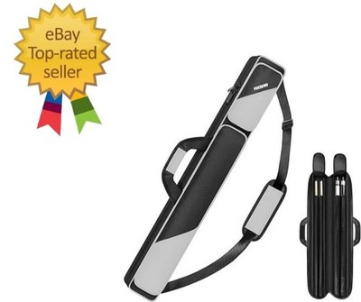 Elegant 2x2 Pool Stick Carry Bag - Adjustable Shoulder Strap & Velvet Protection