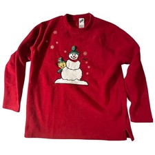 Vintage Warner Bros Studio Store Tweety Bird Snowman Christmas Sweatshirt L