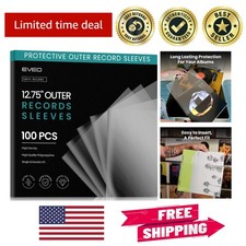100 Crystal Clear Vinyl Record Sleeves - Archival Protection for 12-Inch LPs