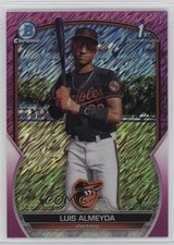 2023 Bowman Chrome Prospects Fuchsia Shimmer Refractor 89/199 Luis Almeyda 0mw7