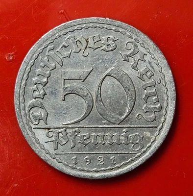 ### Weimarer Republik 50 Pfennig 1921 A ###M5 - Bild 1 von 2