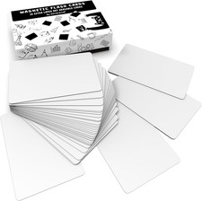 Dry Erase Magnetic Labels 7.3 X 5.6 In, Dry Erase Magnets, 20-Pack, White Erasab