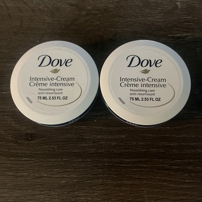 (2) Dove Intensive Cream Nourishing Care 75 ml/2.53 fl oz New & Sealed